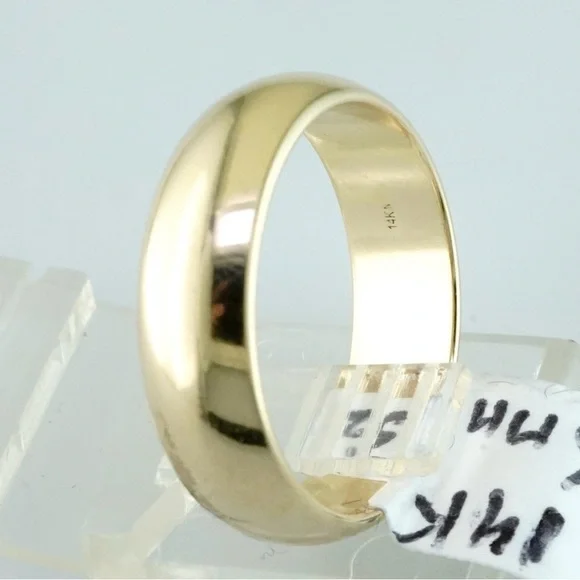 14k 6mm wedding band